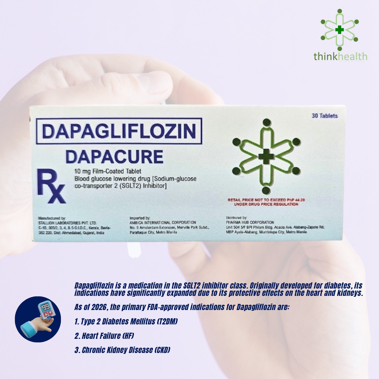 Dapacure Dapagliflozin Tablets for Type 2 Diabetes